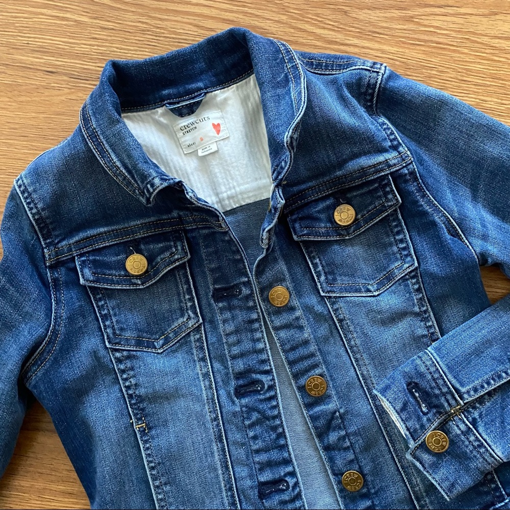 J Crew Crewcuts girls denim jean jacket size 8